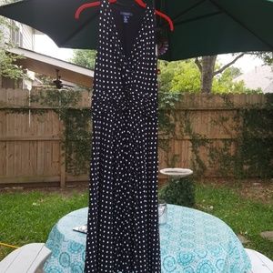 Gorgeous polka dot sleeveless midi dress